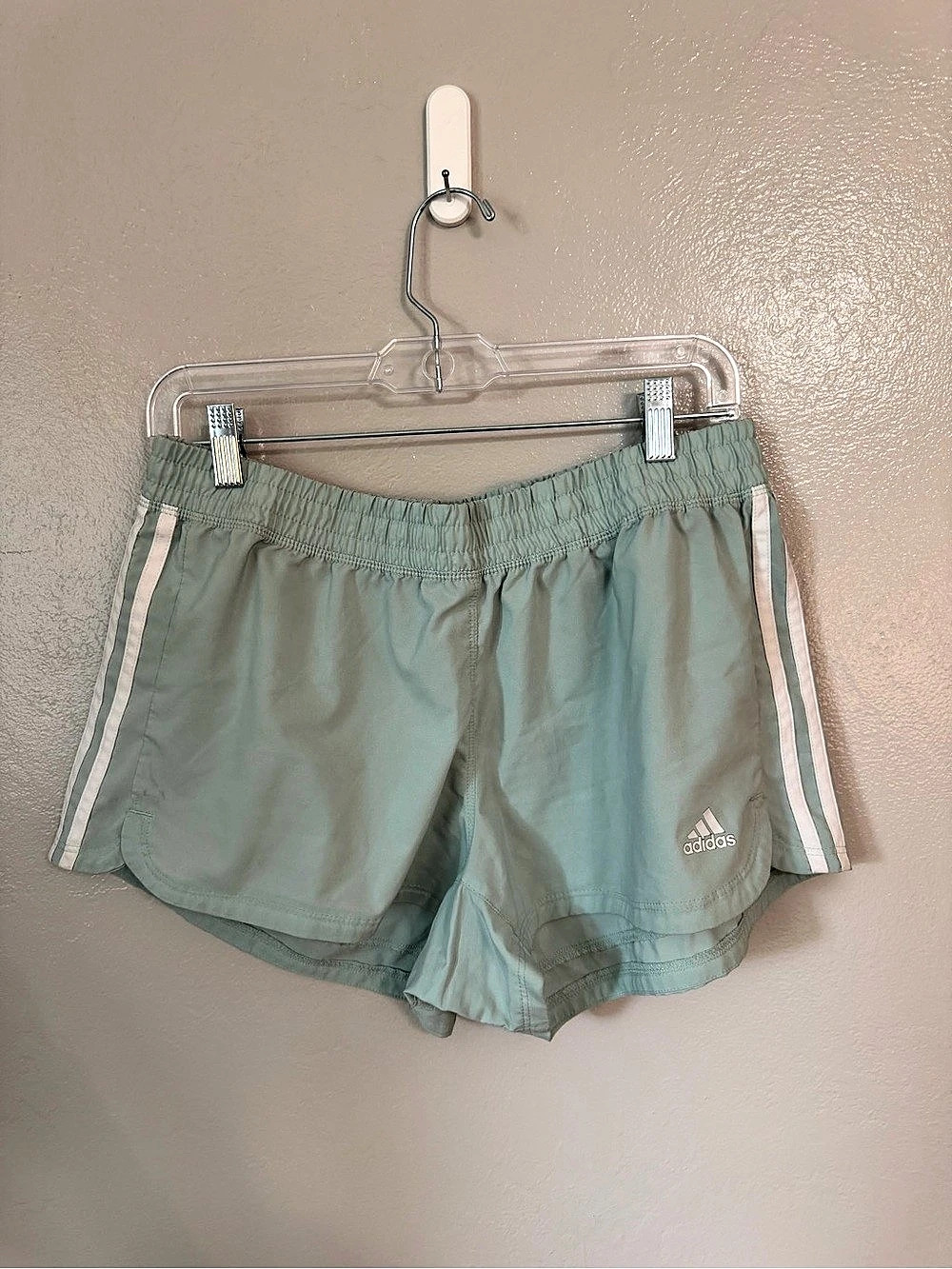 adidas Mint Green Athletic Running Shorts